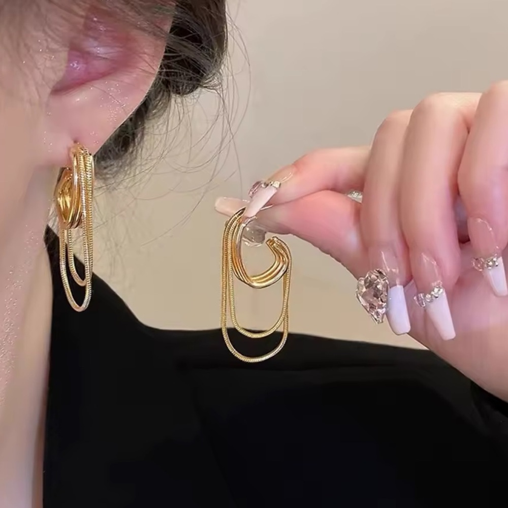 Anthropologie Layered Gold Earrings - Picture 4 of 5